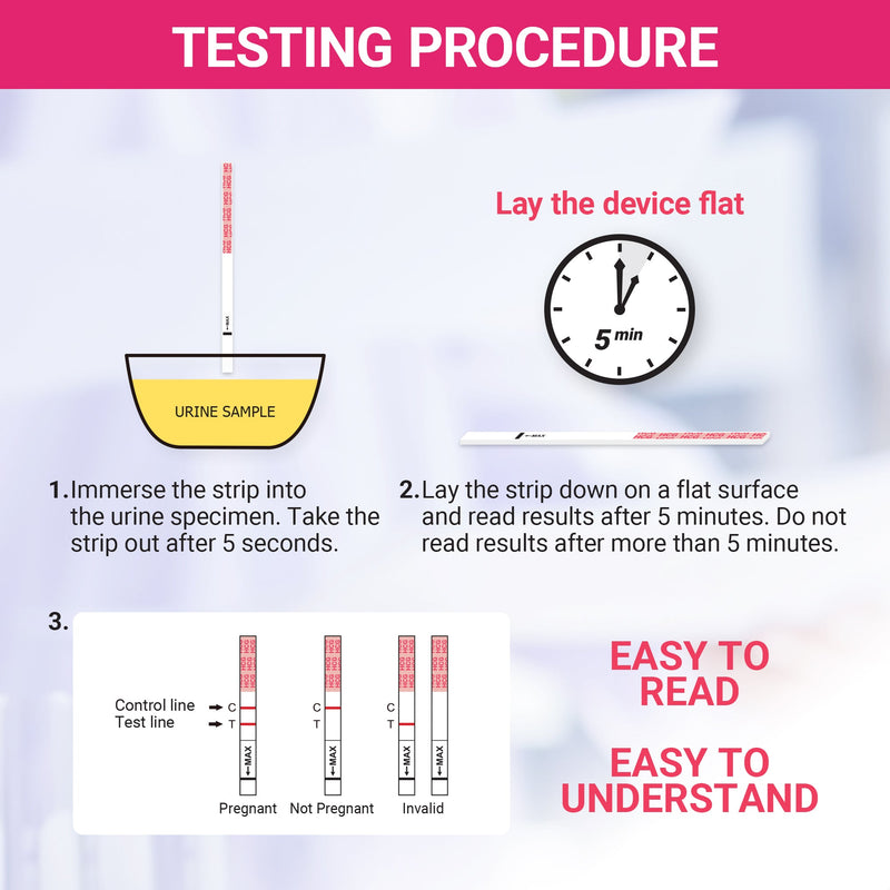 100 Pack Pregnancy Test Strips, Rapid and Accurate Results