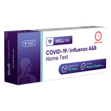 1 Pack - WELLlife COVID-19/Influenza A&B at Home Self Test | FDA Authorized Easy-to-Use OTC Flu & Covid Home Test, Fast 10-Min Results with Non-Invasive Nasal Swab